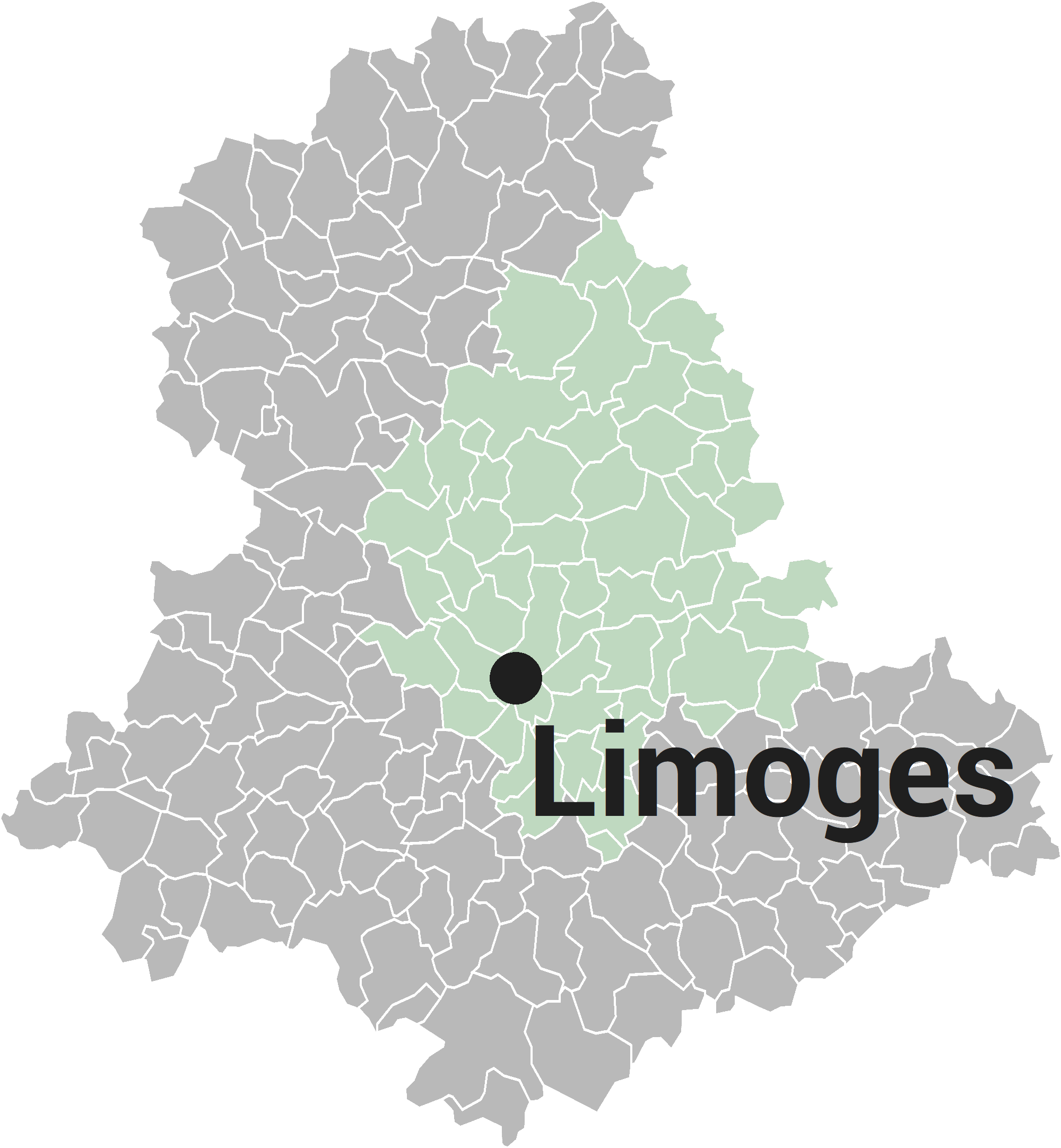 carte communes desservies Haute-Vienne